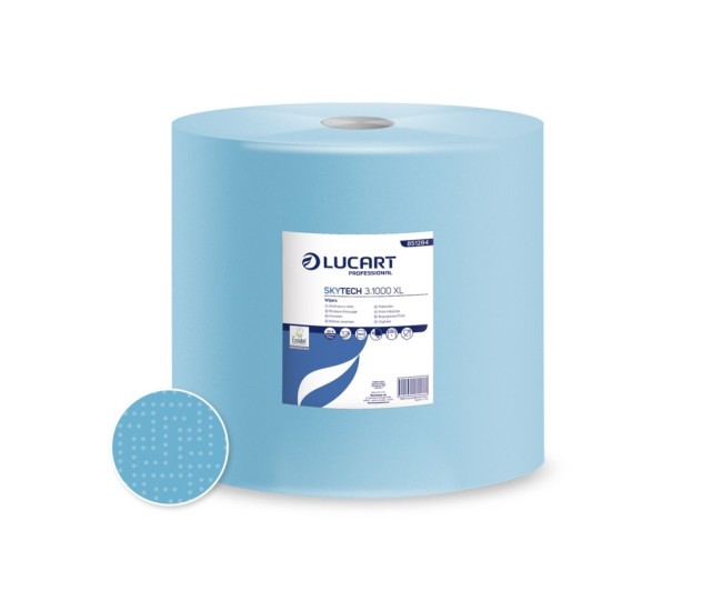 Rola hartie industriala Lucart SKYTECH 3.1000 XL, 3 str, albastra, 360 m/rola Rola hartie industriala Lucart SKYTECH 3.1000 XL, 3 str, albastra, 360 m/rola