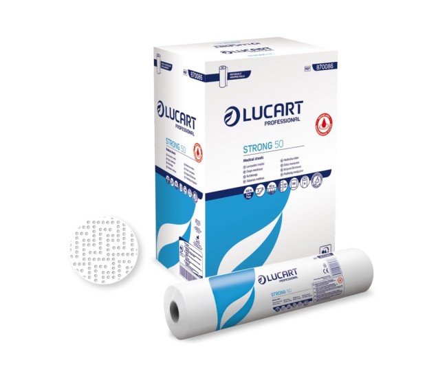 Rola medicala Lucart Strong 50, 2 str, alba, 50cmx50m