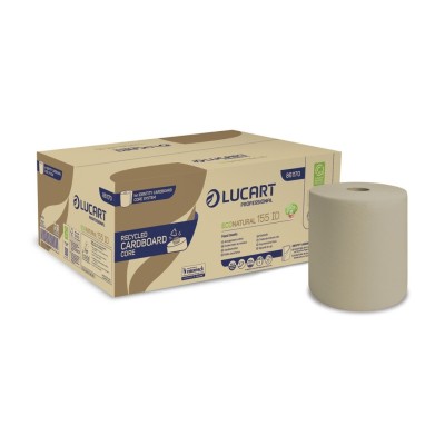 Rola prosop autocut Lucart EcoNatural 155 ID, 2 str, 155 m/rola, 6 role/bax