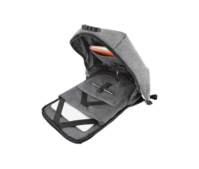 Rucsac laptop Tellur Antifurt V2, cu port USB, 15.6, gri