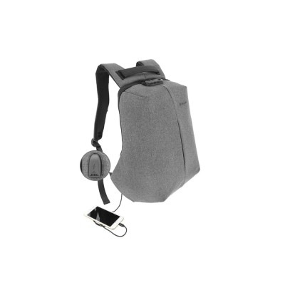 Rucsac laptop Tellur Antifurt V2, cu port USB, 15.6, gri