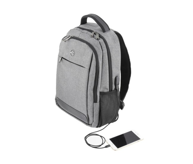 Rucsac laptop Tellur Companion, cu port USB, 15.6, gri