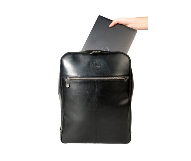 Rucsac din piele laptop 14 Exactive Exacompta 17637E, negru Rucsac din piele laptop 14 Exactive Exacompta 17637E, negru