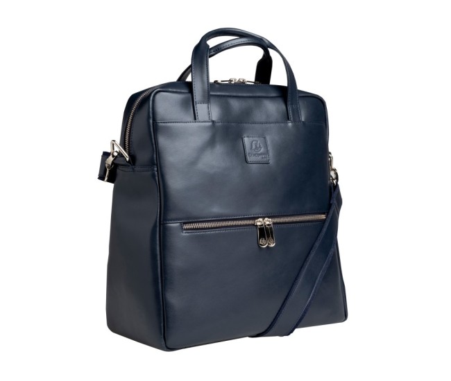 Rucsac din piele laptop 14 Exactive Lady Exacompta 17237E, bleumarin