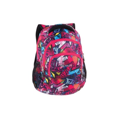 Ghiozdan Pulse Teens Pink Graffiti