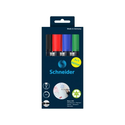 Marker whiteboard + flipchart 290 Schneider 4/set