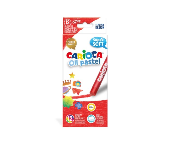 Creioane cerate Carioca Oil Pastel Maxi 12/cutie