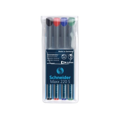 Marker OHP S fin permanent Schneider 4/set 220 0.4 mm