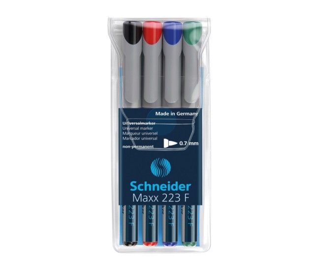 Marker OHP fin nepermanent Schneider 4/set 223 0.7 mm Marker OHP fin nepermanent Schneider 4/set 223 0.7 mm