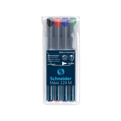 Marker OHP permanent Schneider 224 1 mm 4/set