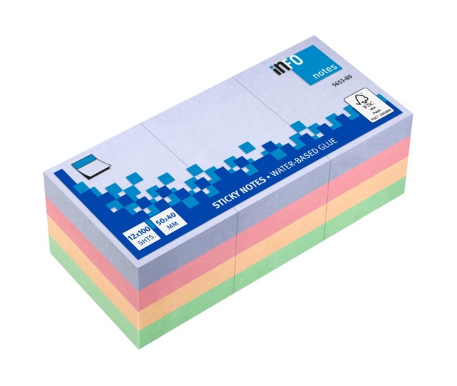 Notes adeziv Harmony 12 x 40 x 50 mm - 12 x 100 file - 5653-80 Notes adeziv Harmony 12 x 40 x 50 mm - 12 x 100 file - 5653-80