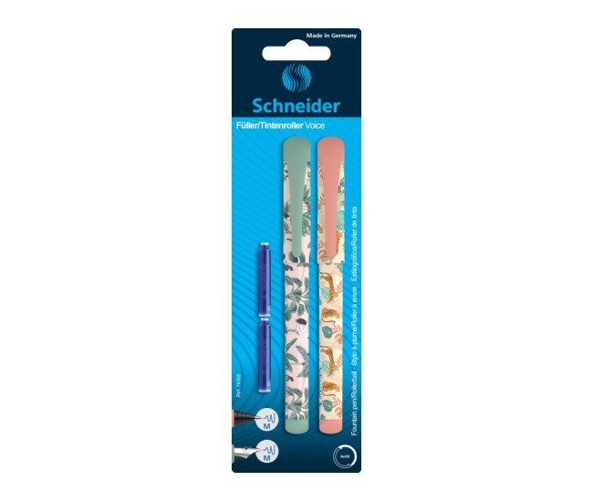 Set stilou + roller Schneider Voice + 2 rezerve/blister Set stilou + roller Schneider Voice + 2 rezerve/blister