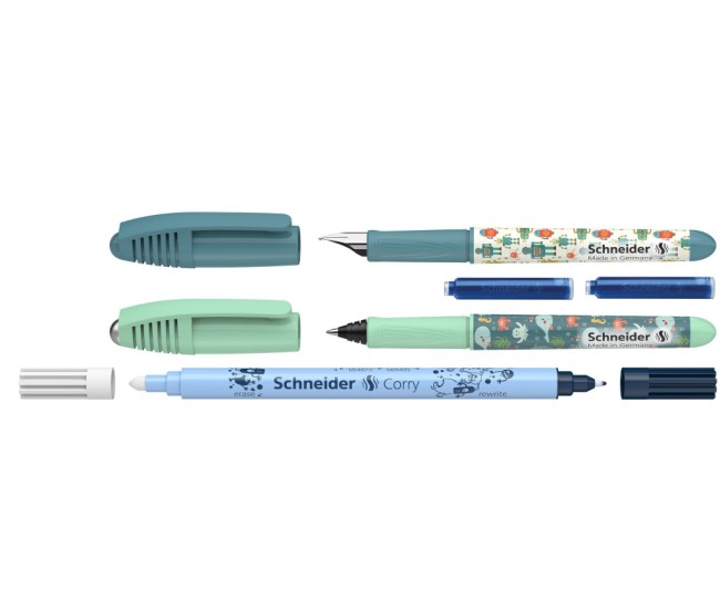 Set stilou + roller Schneider Zippi + pic Corry + 2 rezerve/blister Set stilou + roller Schneider Zippi + pic Corry + 2 rezerve/blister