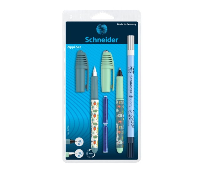 Set stilou + roller Schneider Zippi + pic Corry + 2 rezerve/blister Set stilou + roller Schneider Zippi + pic Corry + 2 rezerve/blister