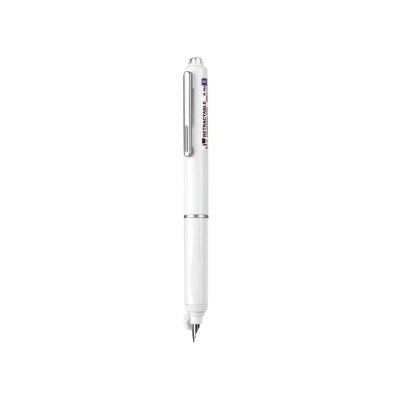 Stilou reatractabil Writech corp alb + 5 patroane cu cerneala albastru