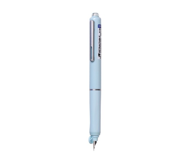 Stilou reatractabil Writech corp albastru + 5 patroane cu cerneala albastru