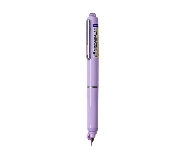 Stilou reatractabil Writech corp violet + 5 patroane cu cerneala albastru