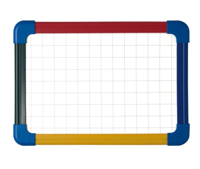 Tabla scolara matematica/velin A3 cu rama culor Bi-Silque