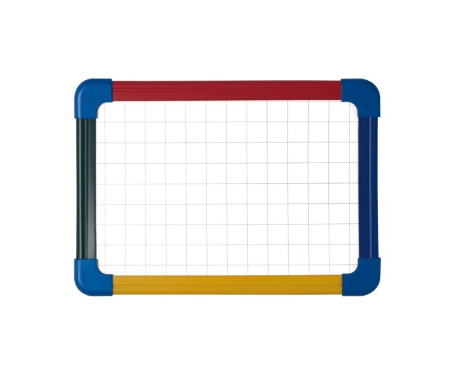 Tabla scolara matematica/velin A4 cu rama culor Bi-Silque