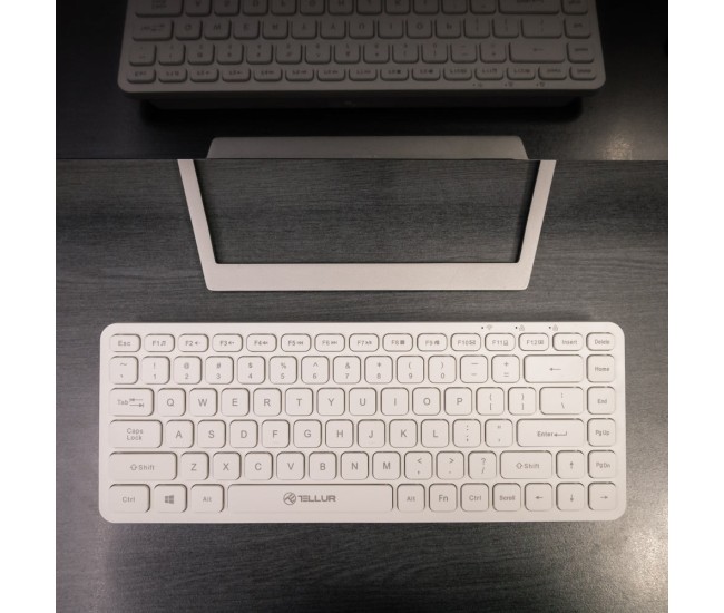 Tastatura fara fir Tellur, Mini, Alb Tastatura fara fir Tellur, Mini, Alb