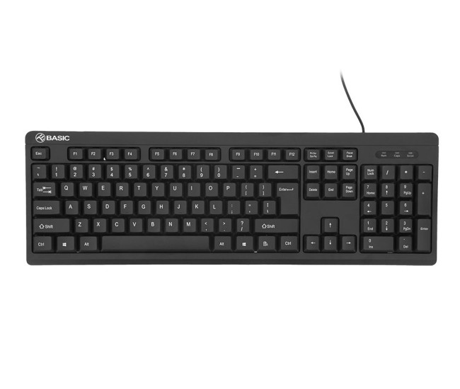 Tastatura cu fir Tellur Basic, US, USB, negru
