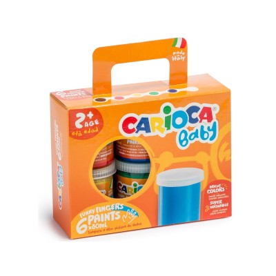 Acuarele Baby Finger Paint Carioca 6 x 80 ml