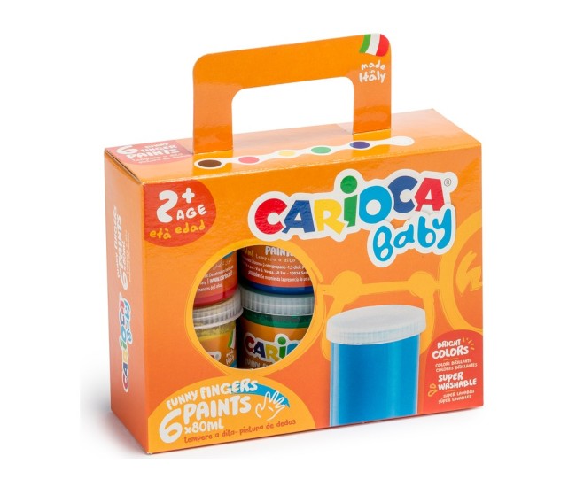Acuarele Baby Finger Paint Carioca 6 x 80 ml Acuarele Baby Finger Paint Carioca 6 x 80 ml