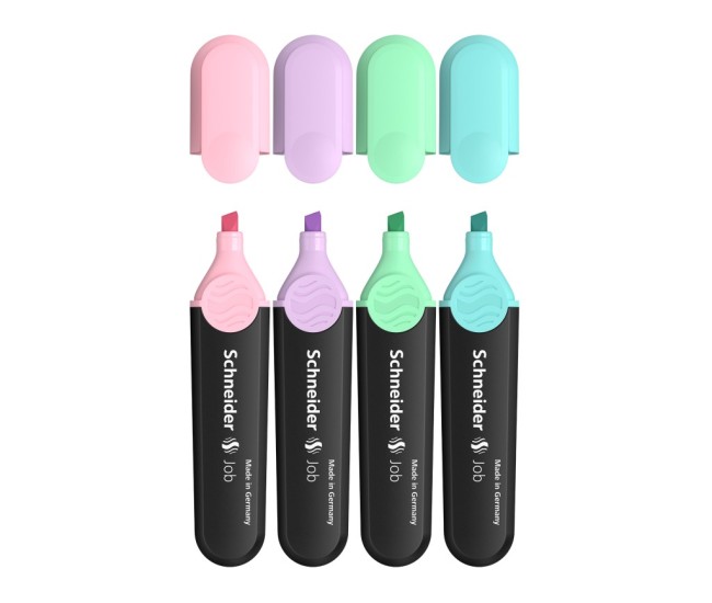 Textmarker Schneider Job Pastel 4/set