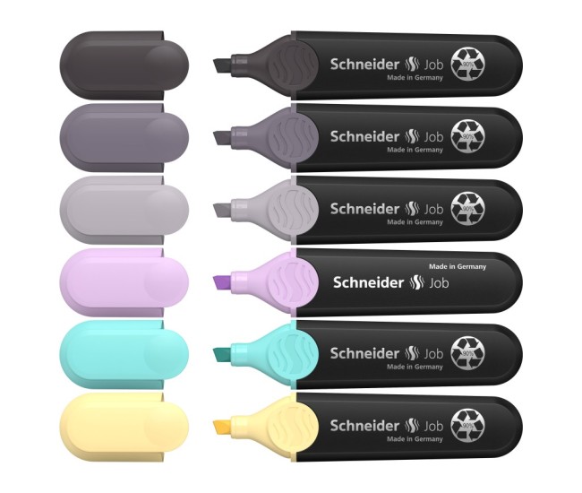 Textmarker Schneider Job 6 cul/set inclusiv gri Textmarker Schneider Job 6 cul/set inclusiv gri