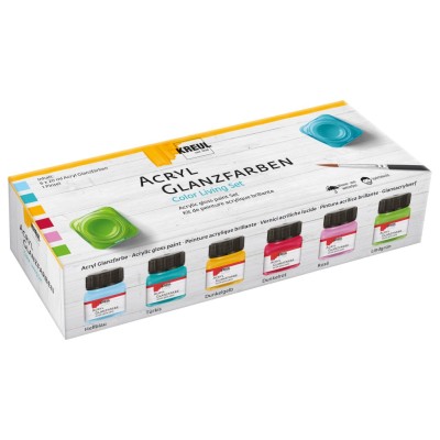 Vopsea acrilica lucioasa Kreul Color 20 ml 6/set