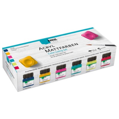 Vopsea acrilica mata Kreul Color 20 ml 6/set