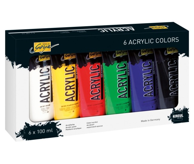 Vopsea acrilica Solo Goya 100 ml 6/set Vopsea acrilica Solo Goya 100 ml 6/set