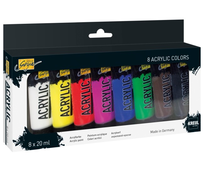 Vopsea acrilica Solo Goya 20 ml 8/set