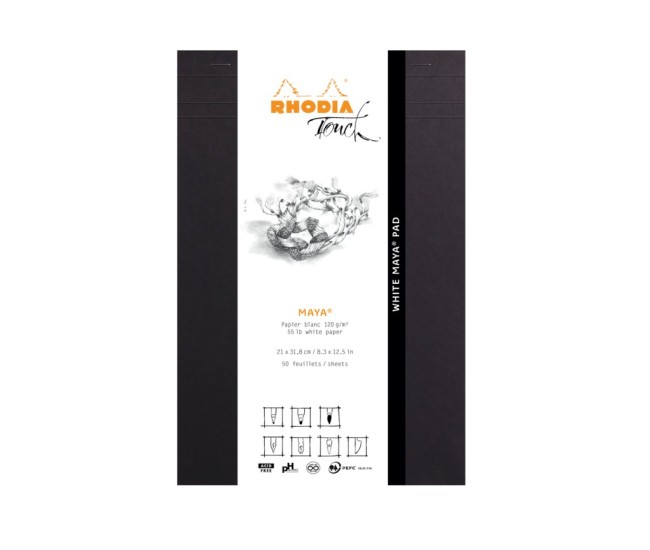 Blocnotes capsat, grafic, A4+ (21 x 31,8 cm), 50 file, portrait Rhodia Touch Layout
