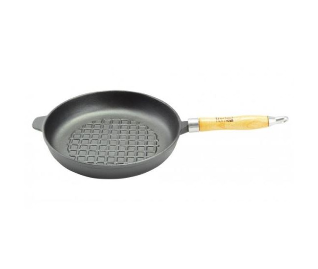 Tigaie fonta cu maner lemn, 24 cm, Perfect Home Tigaie fonta cu maner lemn, 24 cm, Perfect Home