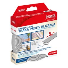 Banda antialunecare alba 5 m x 25 mm, Beorol