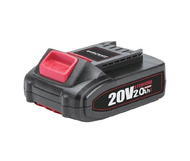 Acumulator pentru scule WORCRAFT, 2 Ah Li-ion, 20 V Acumulator pentru scule WORCRAFT, 2 Ah Li-ion, 20 V