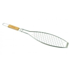 Gratar mobil cu blocare, maner lemn, pentru peste, 56.5x11.6 cm, Perfect Home Gratar mobil cu blocare, maner lemn, pentru peste, 56.5x11.6 cm, Perfect Home