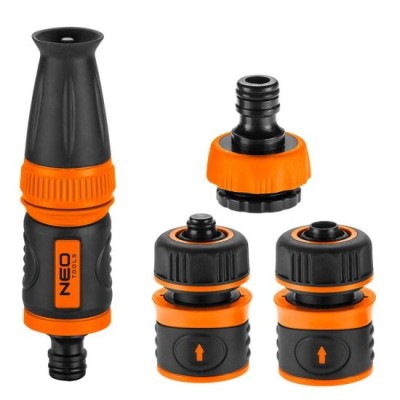 Set de stropit, duza furtun cu accesorii, 4 piese, 1/2, NEO 