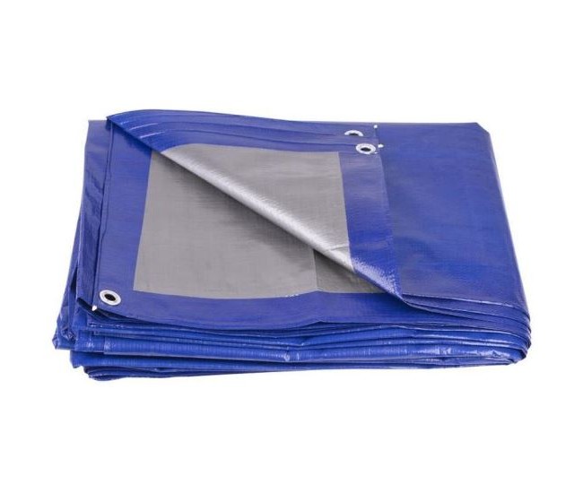 Prelata impermeabila cu inele, 2.9x3.9 m, PE, 140 g/mp, 12 mp