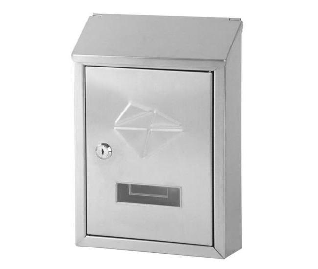 Cutie postala, gauri in spate, inox, 21.5x7x30.5 cm Cutie postala, gauri in spate, inox, 21.5x7x30.5 cm