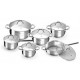Set oale cu capac, inox, 12 piese, Perfect Home De Luxe Set oale cu capac, inox, 12 piese, Perfect Home De Luxe