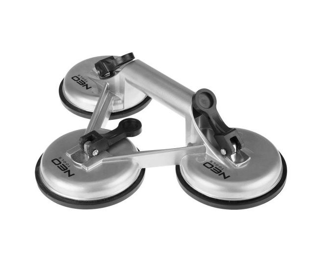 Ventuza pentru transport si montat parbrize, geamuri, placi marmura, granit, 3 brate, max 150 kg, 3x120 mm, NEO Ventuza pentru transport si montat parbrize, geamuri, placi marmura, granit, 3 brate, max 150 kg, 3x120 mm, NEO