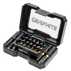 Varfuri, biti, de impact, cu adaptor magnetic, set 23 buc, 25-50 mm, Graphite