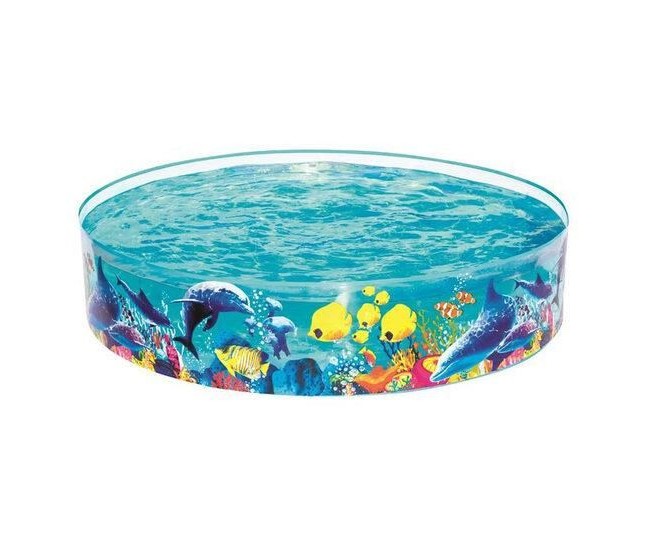 Piscina PVC pentru copii, rotunda, transparenta, 183x38 cm, Bestway Odyssey Piscina PVC pentru copii, rotunda, transparenta, 183x38 cm, Bestway Odyssey