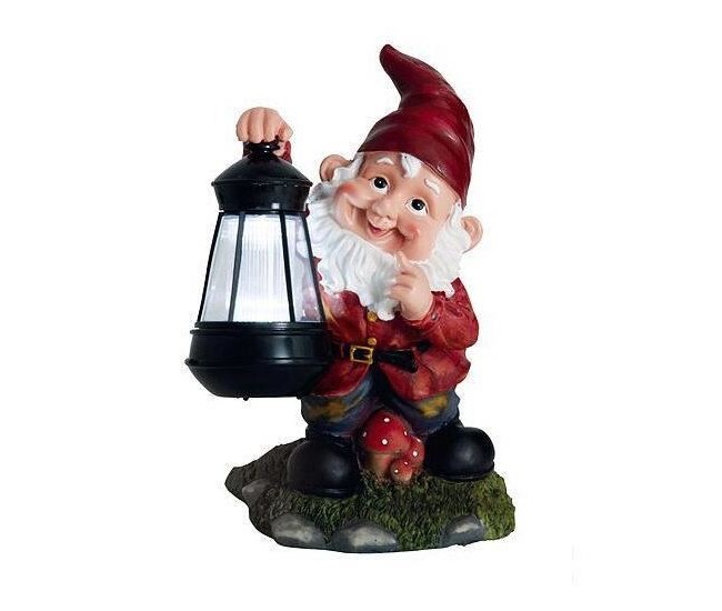 Decoratiune gradina, ceramica/plastic, lampa solara, pitic, 17x16x27 cm Decoratiune gradina, ceramica/plastic, lampa solara, pitic, 17x16x27 cm