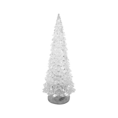 Decoratiune Craciun, brad luminos, LED multicolor, PE, 3xAAA, 10.5x30 cm