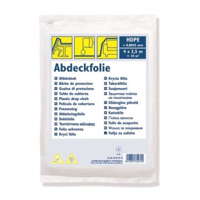 Folie acoperire, protectie, HDPE, 4x2.5 m, 10 mp Folie acoperire, protectie, HDPE, 4x2.5 m, 10 mp