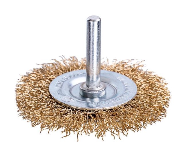 Perie sarma alama, circulara, cu tija, 63 mm, Richmann Perie sarma alama, circulara, cu tija, 63 mm, Richmann