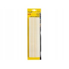 Baton silicon pentru pistol lipit, transparent, 12 buc, 11x250 mm